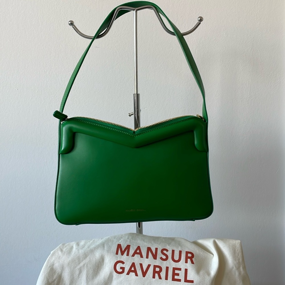mansur Gavriel Green M baguette hobo nwot - Picture 3 of 8